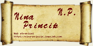 Nina Princip vizit kartica